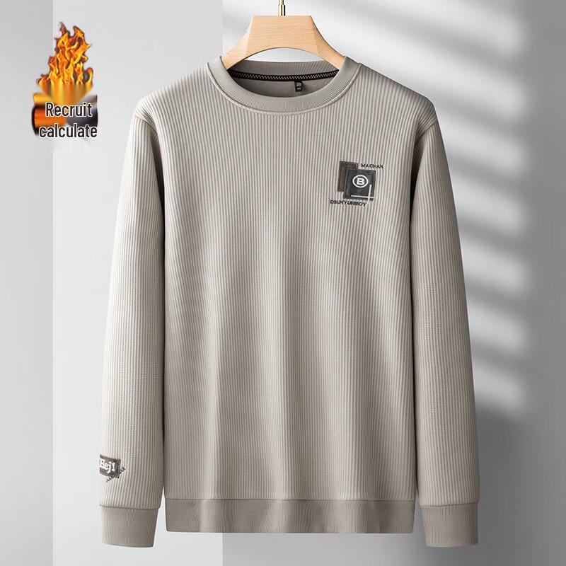 

Dibenze Men s Plus Size Fleece-Lined Crew Neck Sweatshirt 3XL