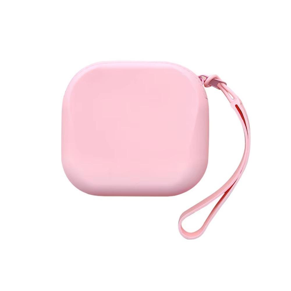 Simple Silicone Cosmetic Bag With Wrist Strap Waterproof Storage Bag Dustproof Zipper Toiletry Bag Outdoor