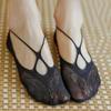 Women's No Show Lace Socks Low Cut Invisible Toe Topper Half Socks