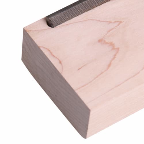 Yibuy 153mm Guitar Fret File, Guitar Edge Tool, Maple Wood Block, Chamfering Tool for Guitar Fret Repair, Guitar Accessories