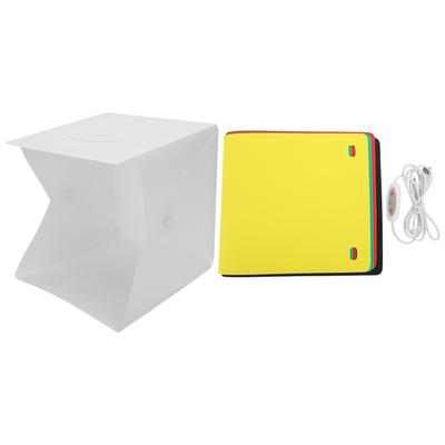 20CM Softbox für Fotografie mit weichem Licht, tragbar, faltbar, mit 6 farbigen Hintergründen