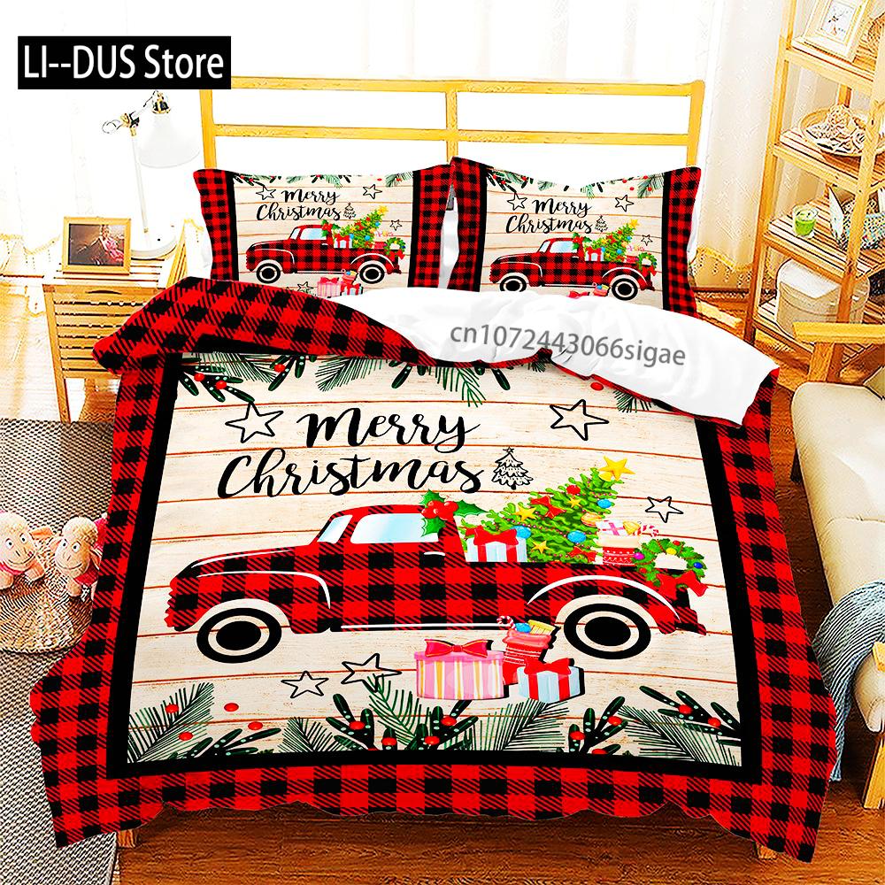 

Comforter Christmas Skating Happy Snowman Xmas Tree Cheerful Ornate Snowflakes Decorative Bedding Set With Pillow Shams Comforter (quilt)-EU Single(135*200cm)3pcs