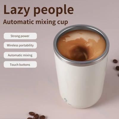 Automatischer elektrischer Mischbecher Edelstahl Lazy Automatischer Magnetbecher Tragbarer Kaffeemischbecher