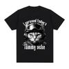 I Survived Today's Tummy Ache T-Shirt Funny Cat Meme Short Sleeve T Shirt Men Women Cotton Casual Oversized T Shirts Streetwear