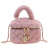 Mini Single-shoulder Crossbody Children's Bag with Diamond Pattern Chain Strap