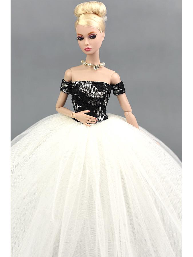 30CM Ankleidepuppe - Supermodel FR2 Stil mit bauschigem Feenprinzessin Hochzeitskleid