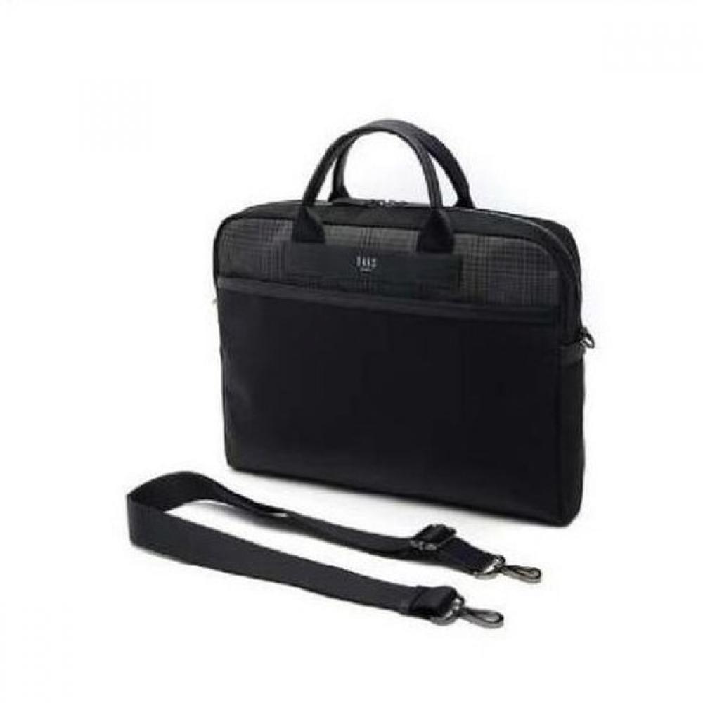 Daks Black Check Patch Document Bag Dbba0e331