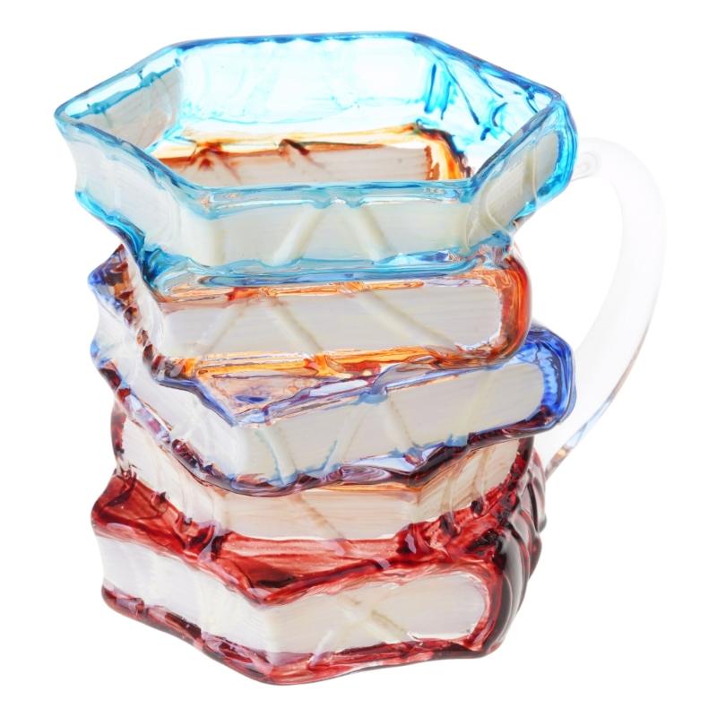 Innovative Printed Book Coffee Cup with Handle Funny Drinkware for Adults Suitable for Coffee Teas Milk Beverages