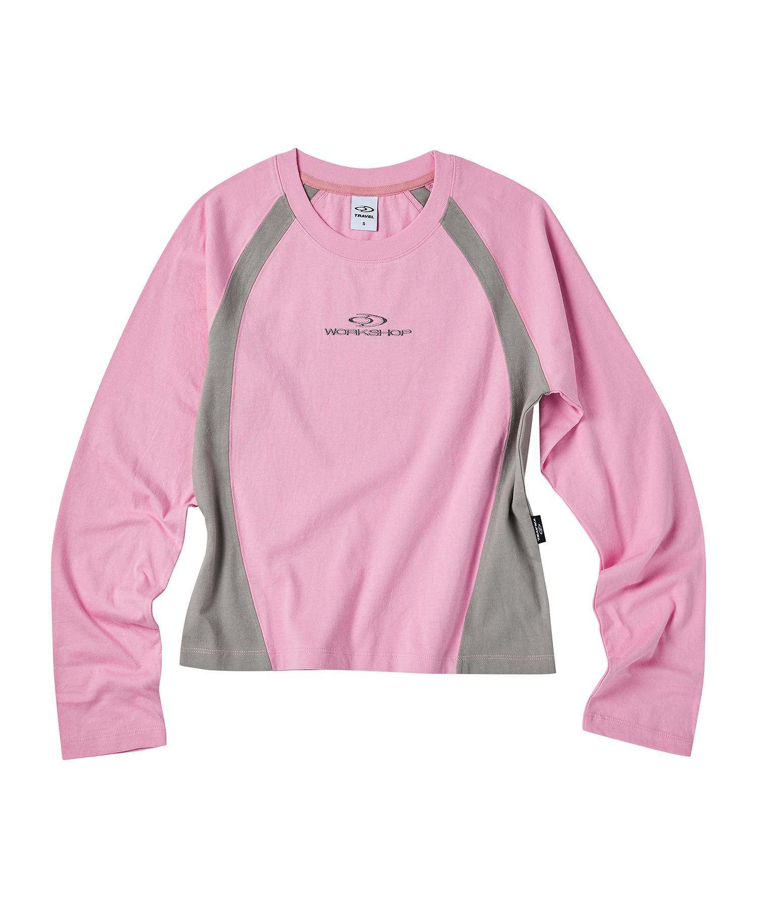 Travel Workshop Combination Raglan Long Sleeve Pink Pink/Medium