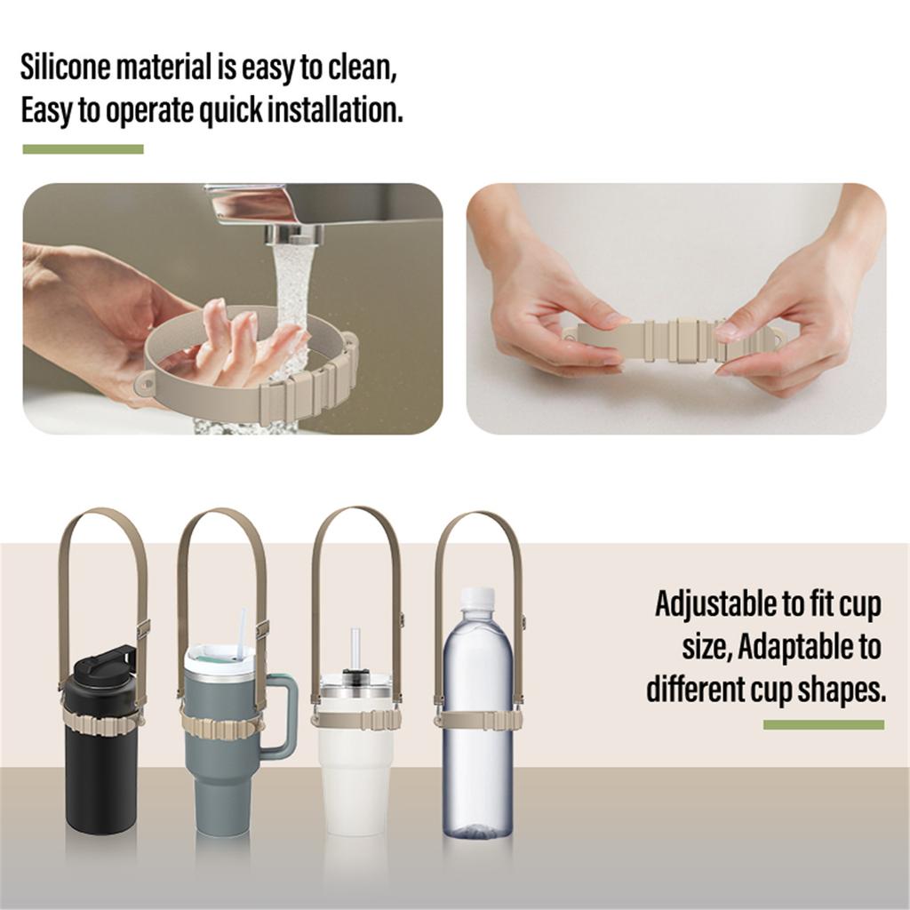 Water Bottle Handle with Shoulder Strap Universal Water Bottle Lanyard Strap for Traveling Camping(Bottles NOT Included)