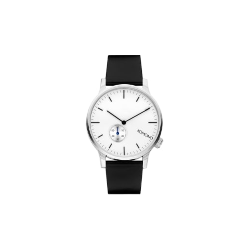 KOMONO Unisex Watch / WINSTON Subs Silver White [Authorized Retailer]