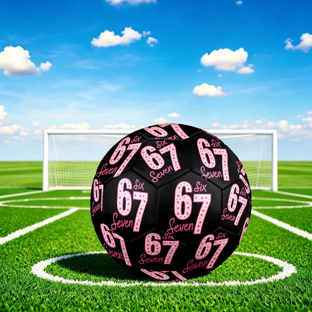1pc Sixtyseven Stars Size 5 Soccer Ball Professional Match Training Football Indoor &Outdoor Sports Ball Lightweight Durable C65164