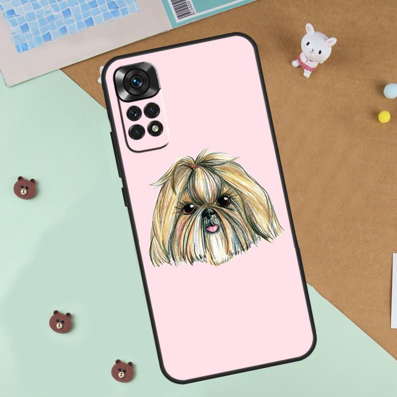 Cartoon Shih Tzu Dog Case For Xiaomi Redmi Note 14 13 12 9 10 11 Pro 10S 11S 12S Cover For Redmi 13C 10C 12C 14C