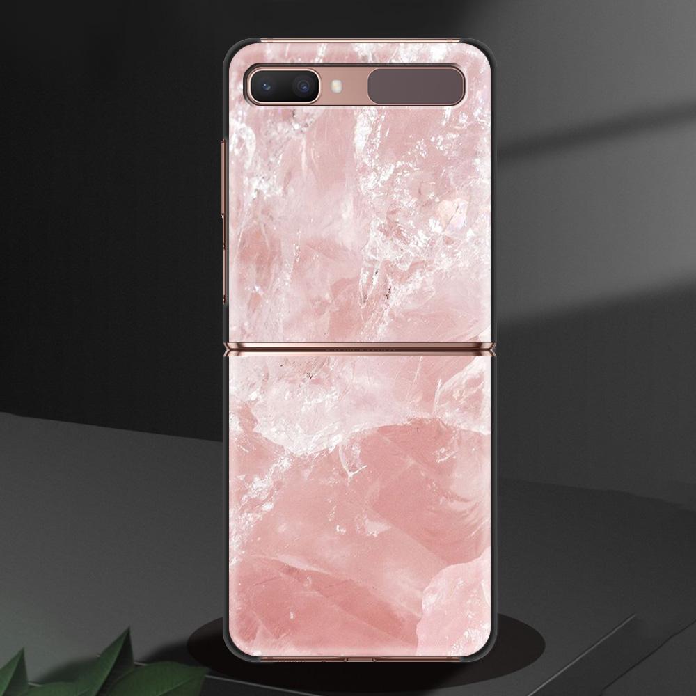 Gold Pink Rose Glitter Hearts Luxury Black Hard Case For Samsung Z Flip Z Flip3 Phone Case For Galaxy Z Flip 5G Foldable Cover