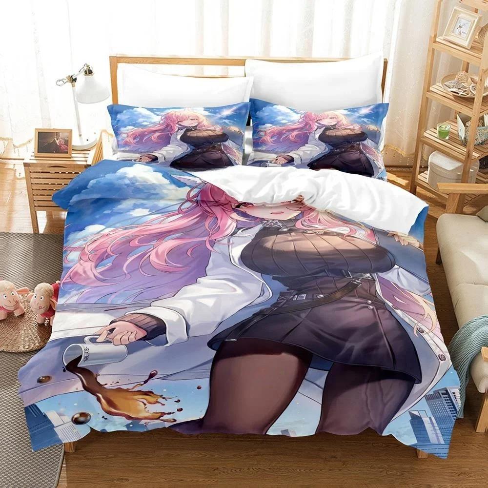 3D Printed Anime Kawaii Girls' Frontline Bedding Set Single Twin Full Queen King Size Bed Set Adult Kid Bedroom Duvet Cover Sets