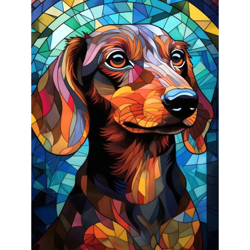 Dachshund 5D Diamond Painting Kits Cozy Cute Pet Dog Art Mosaic Portrait DIY Diamond Embroidery Room Christmas Home Decor Craft