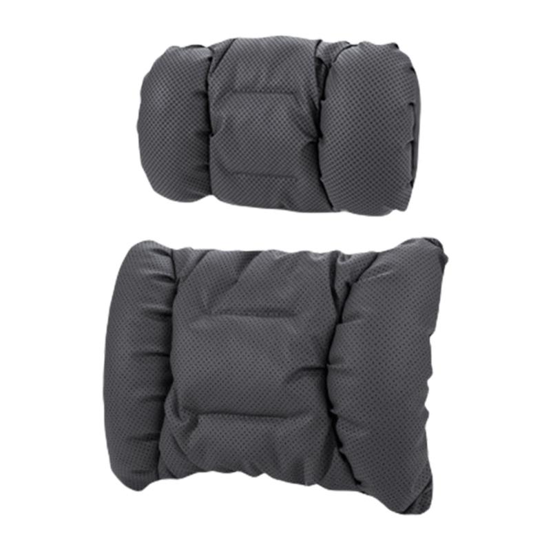 Adjustable Premium Car Seat Headrest Cushion And Lumbar Support Pillow For Drivers Long Trip Fatigue Relief Universal