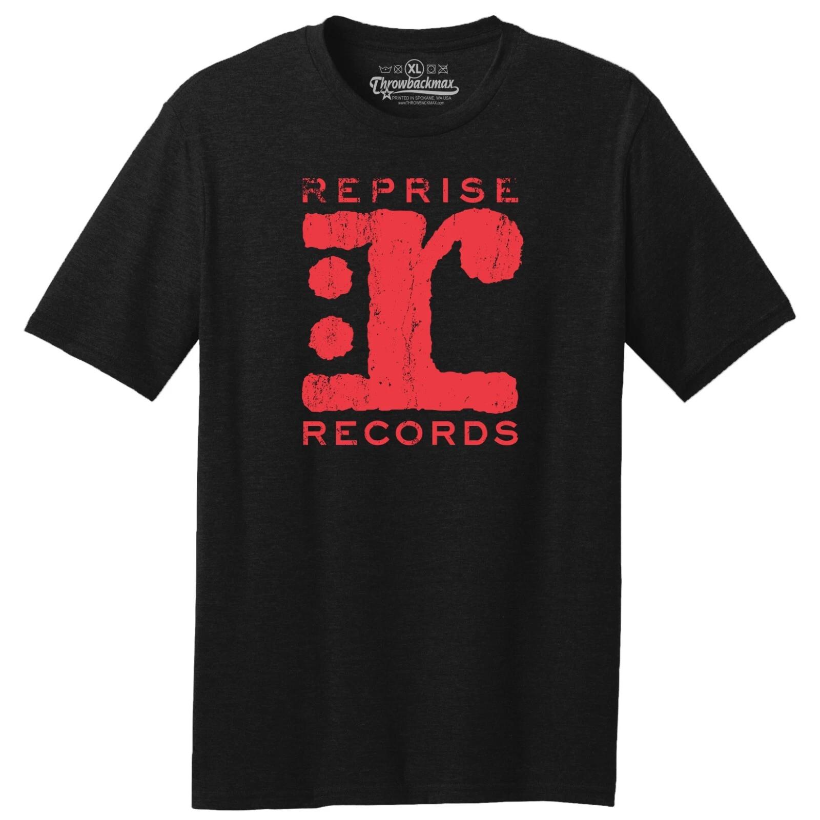 Throwbackmax Reprise Record Label Classic Cut, Premium Tri-Blend Black T shirt S