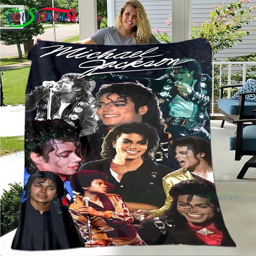 Calda Moda Pop Star M-Michael Jackson Coperta in Flanella per Adulti e Bambini Decorazione Divano Letto Coperta Portatile Regalo