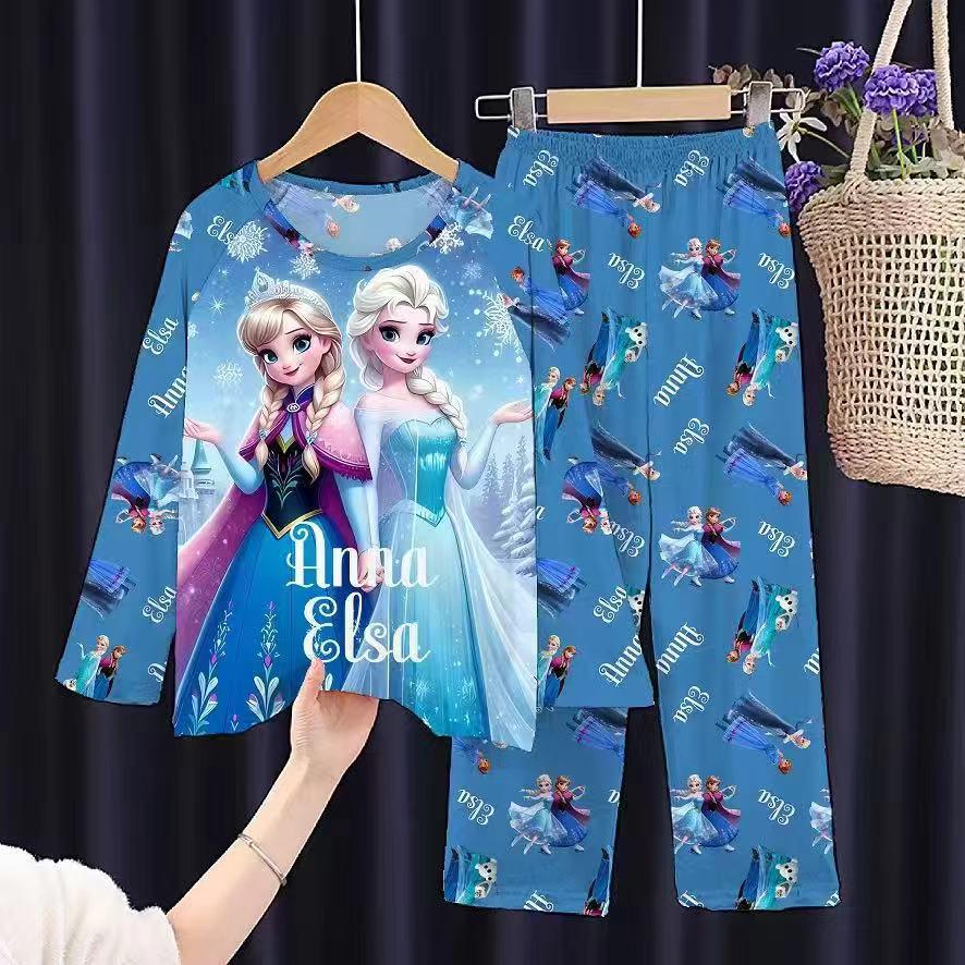 Southeast Asia Kids' Demon Slayer Pajamas: Long Sleeve & Pants Set for Girls