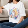 Pastel Floral Letter O T-Shirt, Flowers Letter O Tee Gift for Her Mom Grandma Family Friend Sister Crew Team Party Aunt
