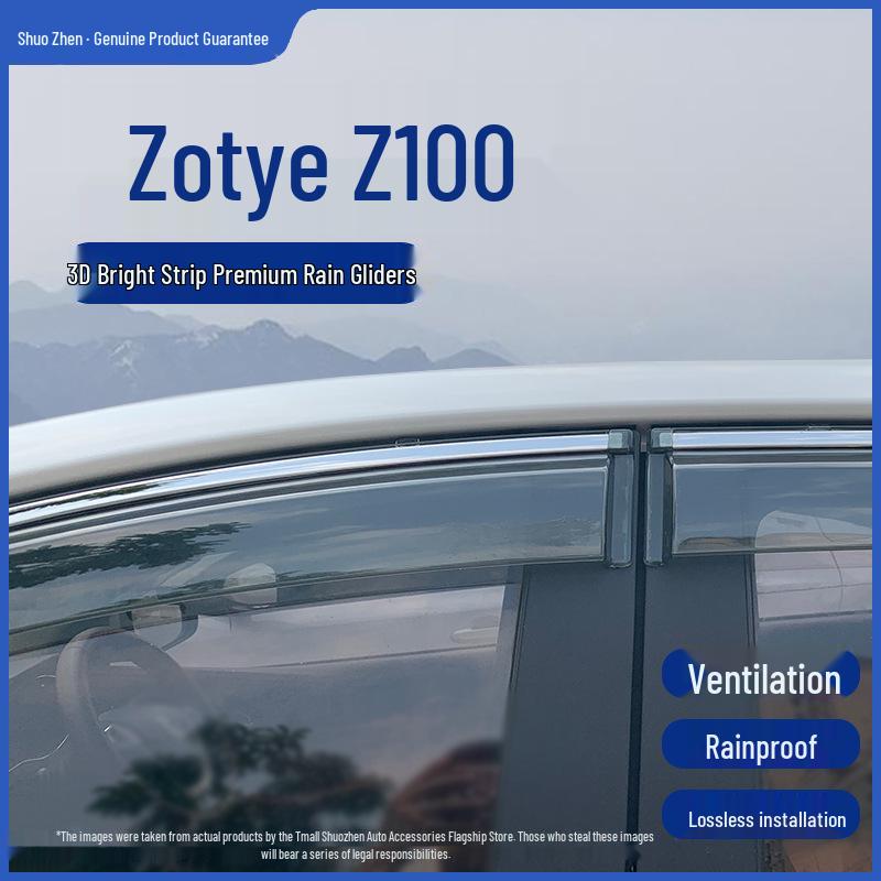 Zotye Z100 Cloud 100 Car Window Rain & Sun Visors - Waterproof Ventilation Shields
