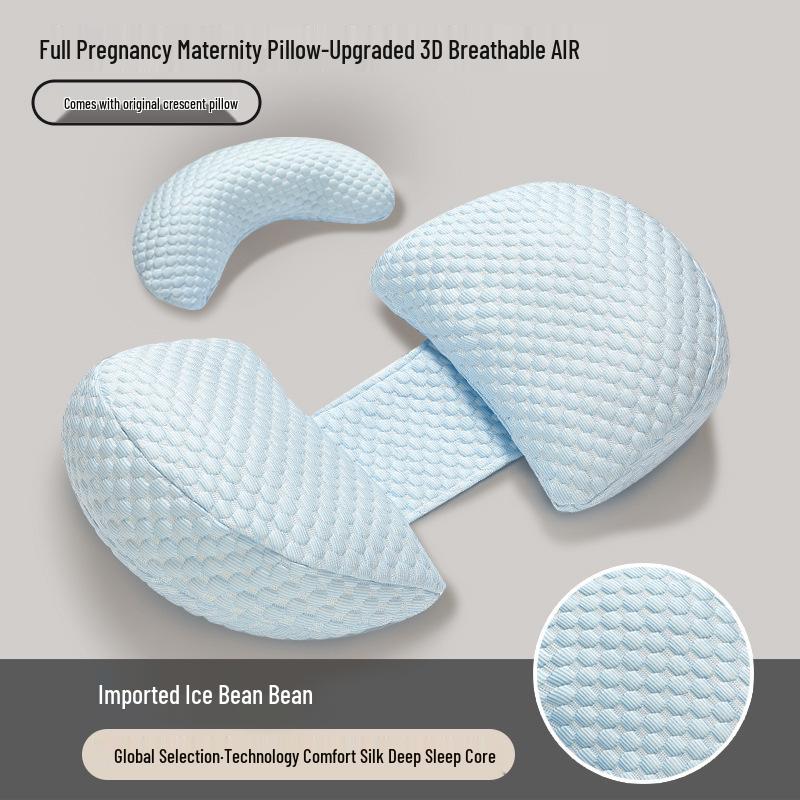 SnoozeShade U-Shape Pregnancy Pillow: Lumbar & Belly Support for Side Sleepers
