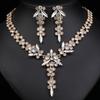 3pcs Palace Style Necklaces and Earrings Exquisite Zircon Accessories for Brides Weddings and Decorations for Banquet Dresses