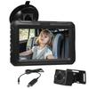 1080P Baby Car Camera, 4.3  Baby Monitor with Night Vision Function and 150 degrees  Wide View Angle, 360 degrees