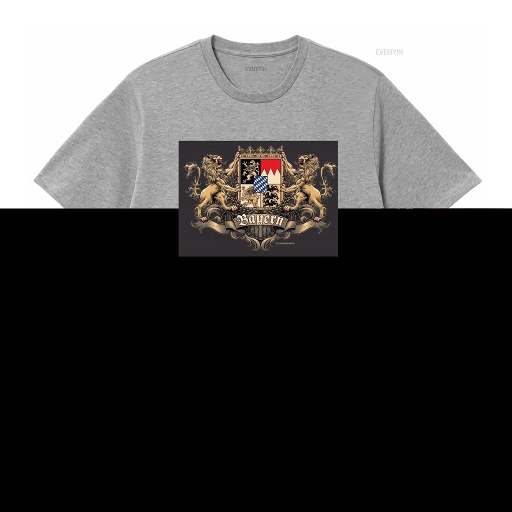 Męska Koszulka z Herbem Lwa Bawarii Unikalny Design z Napisami Idealna dla Mężczyzn Wysoka Jakość vintage Prana homme Codzienna Miękka