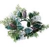 Pine Candle Holder Wreath 28cm Pinecone Wreath Candlestick Wreath  Festival Celebration