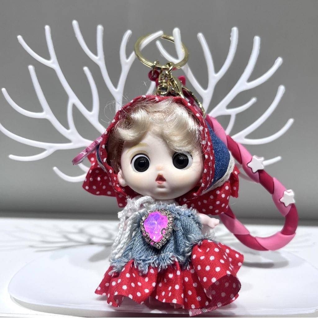 10Cm Doll Keychain Pendant Multi-Jointed Movable Bjd Princess Doll Keychain Charm Girls Plaything Accessories Bag Charm Kids Toys