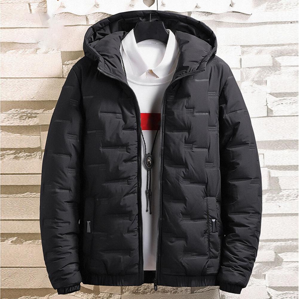 Giacca imbottita in cotone Giacca da uomo Giacca invernale casual di grandi dimensioni con cappuccio imbottito