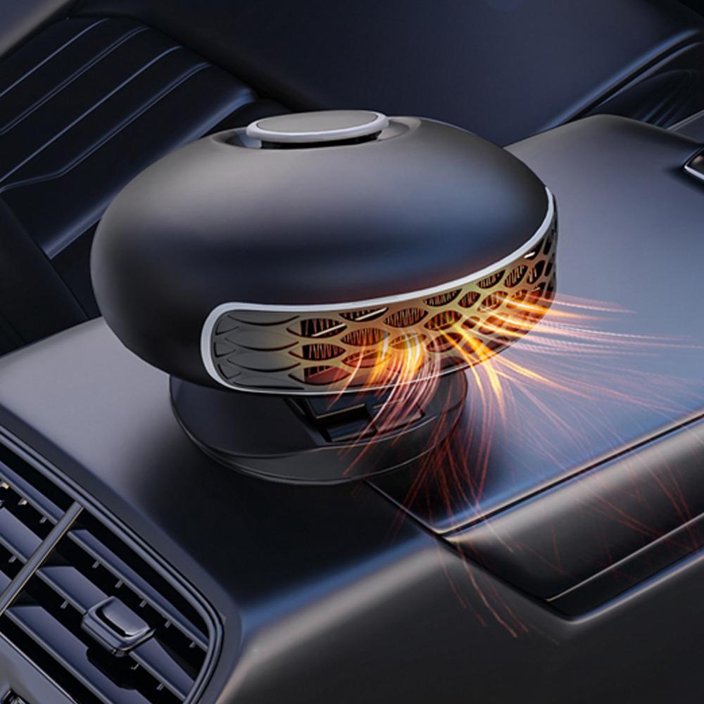 Portable Car Heater, 2 in 1 Defroster Heater for Car, 12V 24V Fast Heating or Cooling Fan with 360 Degree Rotary Base