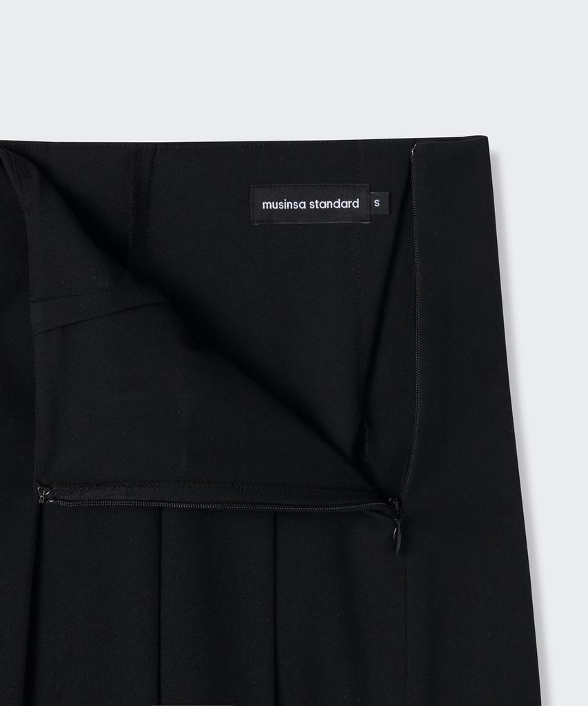Musinsa Standard Woman Women'S Low Rise Buckle Pleated Mini Skirt [Black]