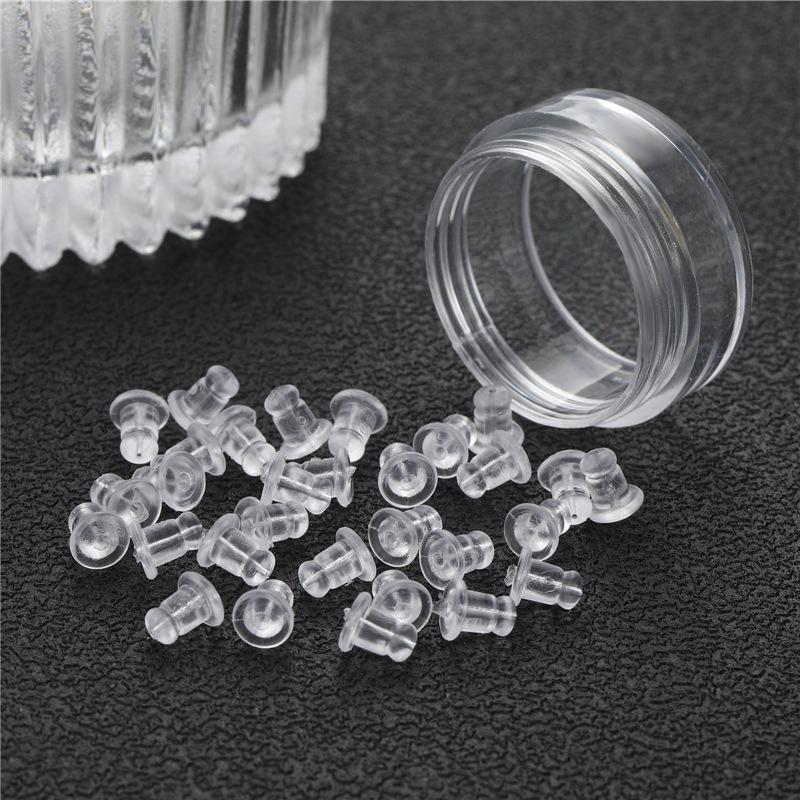 Eco-friendly Soft Silicone Earring Back Stoppers 200-2000Pcs Non-toxic for Stud Earrings DIY Jewelry Making