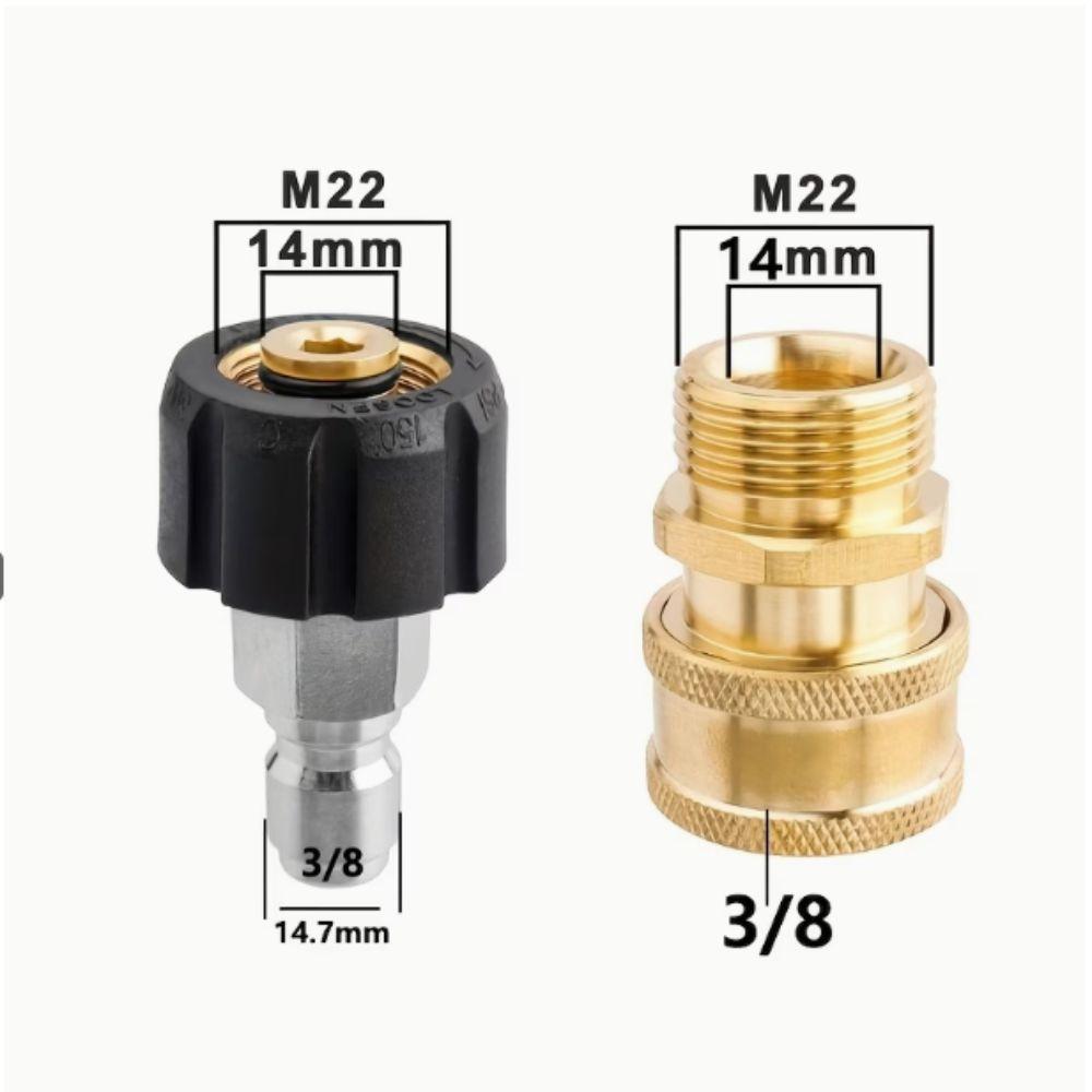 2pcs Quick Connection Pressure Washer Adapter Set Pressure Washer Connector  High Pressure Washer