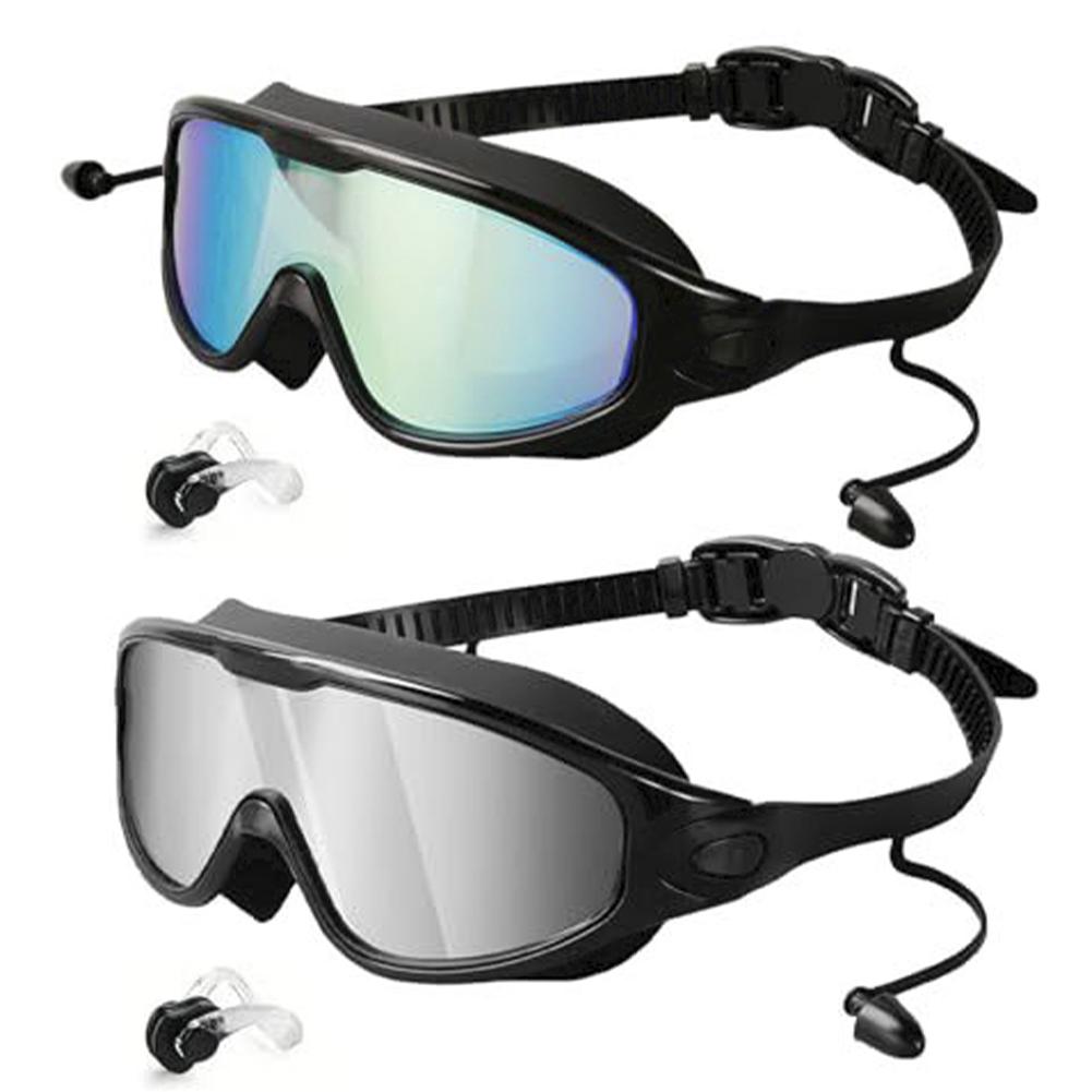 Anti Fog Swimming Goggles UV Protection Swimming Goggles Adjustable Swim Sports Eyewear Wide View for Swim Training