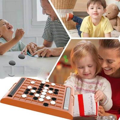 Tabletop Game Flip Black White Chess Board Touch Flip Reversi Strategy Board Game  Kids Boys Girls