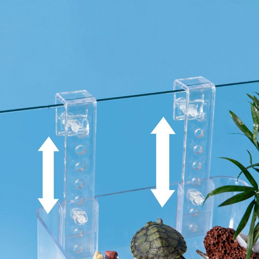 Transparent Acrylic Turtle Sunbathing Platform with Basking Area Suction Cup Turtle Drying Platform Floating Dock