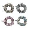 Vintage Check Mini Doughnut Scrunchie_CTA933(Blue)