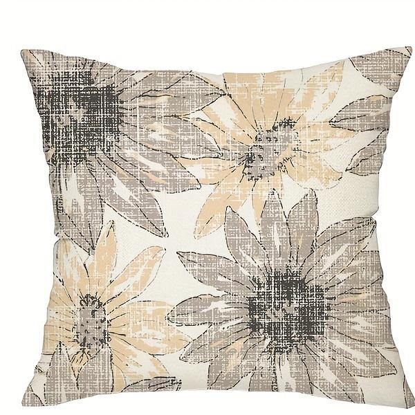 Short Plush Material Pillowcasefour Exquisite Pillowcases With Floral, Geometric, And Leaf Patterns For Ultimate Comfort Sofa Cu