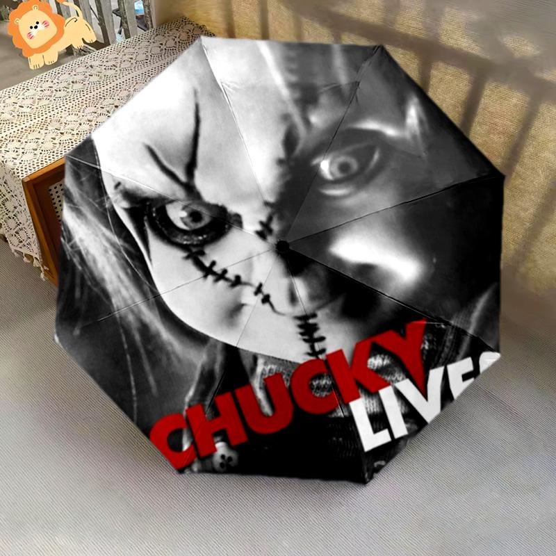 Chainsaw Horror: Evil Folding Umbrella Durable Travel Travel Umbrella Printing