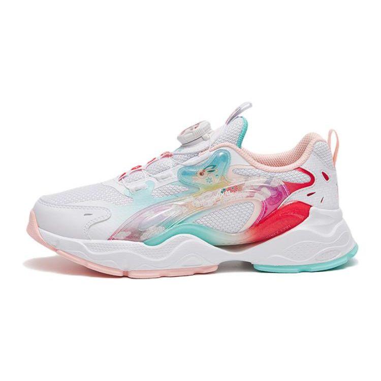 Anta Youth  Rabbit Jump Thousand Mountains Non-Slip Wear-Resistant Breathable Sports Casual Shoes Kids Sneakers White Blue Red 322318811-9
