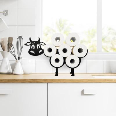 Paper Holder For Bathroom Bathroom Toilet Roll Holder For Wall Freestanding Storage Rack Non-Slip Organizer Calf-Themed Decor