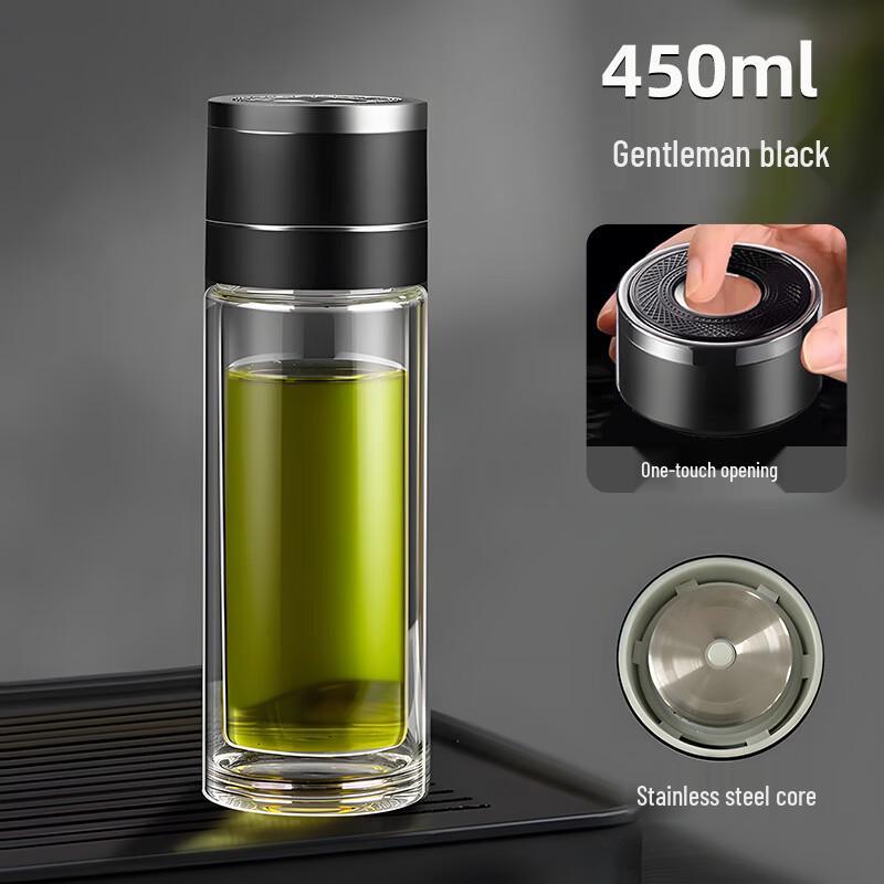 Shangqi Double Wall Borosilicate Glass Tea & Water Cup