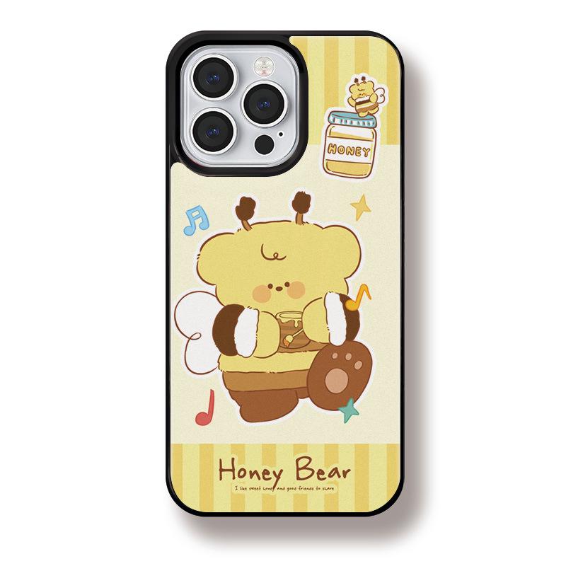 

Zhitai iPhone Case: Compatible with 11 to 16 Pro Max, Cartoon/Matte Black Frame, Suitable for iPhone 12/13/14/15. iPhone 16 Pro Max