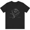 One Line Art Drawing Tulip Fields 30 Unisex T-Shirt