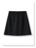 Women's Spring 2025 High-End Black Pleated Irregular Midi Skirt