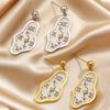 1 Paar Damenohrringe Leichte Schmelzende Uhr Design Hängeohrringe Künstlerisches Römisches Zifferblatt Muster Lange Ohrringe Schmuck Geschenk